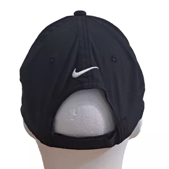 NIKE GOLF baseball cap black adjustable hat white swoosh unstructured outdoor - Picture 4 of 8